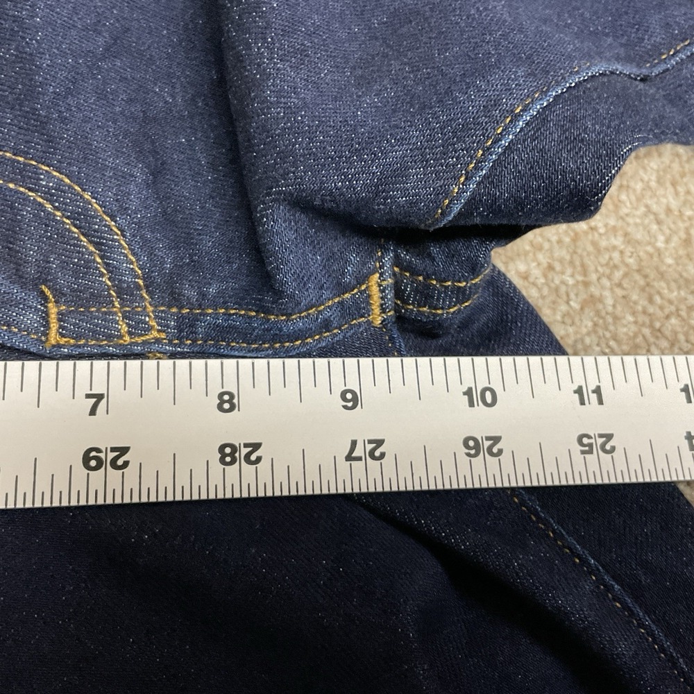 Mutual Weave The Slim Straight Mens Dark Wash Denim Blue Jeans Size 30 X 30 - Picture 7 of 9